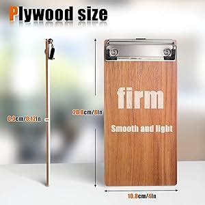 XSOURCE Wooden Mini Clipboard With Profile Clip, Small Pocket A6 Board ...