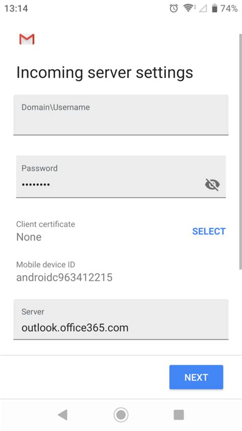 Image result for Add Account 365 Android