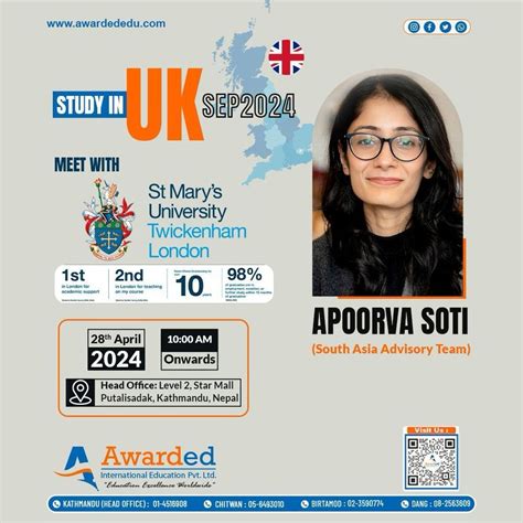 Meet with St Marys University, Twickenham, London Apoorva Soti, South ...