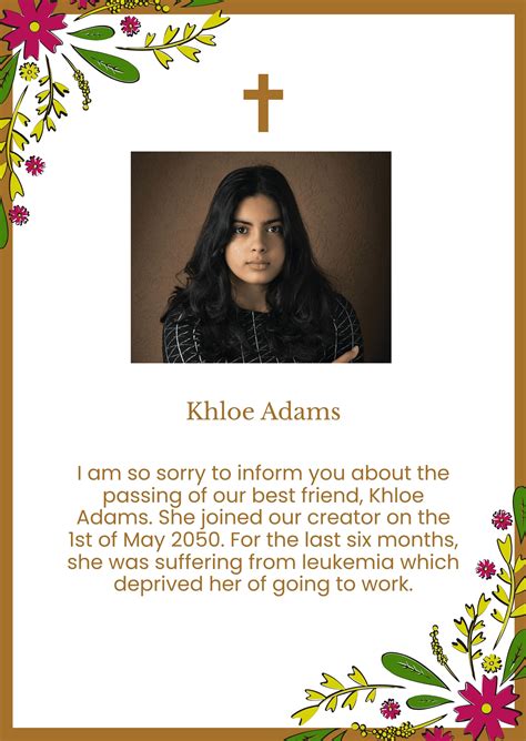 Death Announcement Templates in Word - FREE Download | Template.net