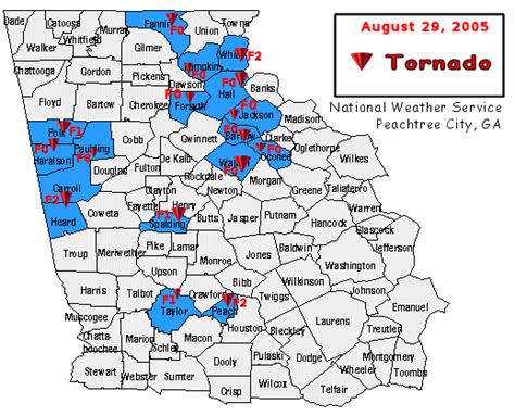 Katrina's Record-Setting Tornado Outbreak in Georgia - August 29, 2005