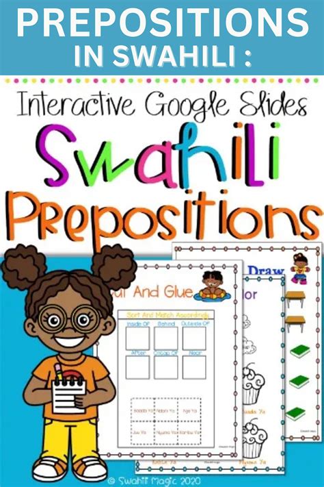 Prepositions in Swahili : Interactive Google Slides