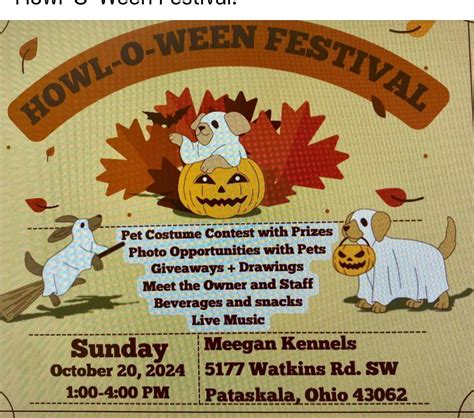 Howl-o-ween Festival- Meegan Kennels, 5177 Watkins Rd SW, Pataskala, OH ...