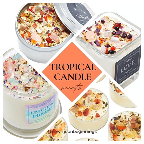Tropical Candles Crystal Candles With Tropical Scents Summer and Beach ...