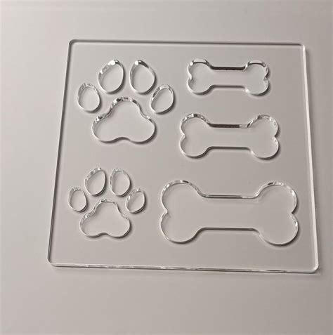 Paw Print Router Template clear Acrylic UK - Worksheets Library