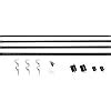 amazon basics 1'W Double Extendable Tension Curtain Rods with Cap ...