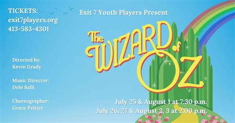Exit 7 Youth Players Presents The Wizard of Oz, 37 Chestnut St, Ludlow ...