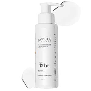 AVOURA Hydra Glow Ceramide Moisturizer for Face 100ml, 12hr Hydration ...