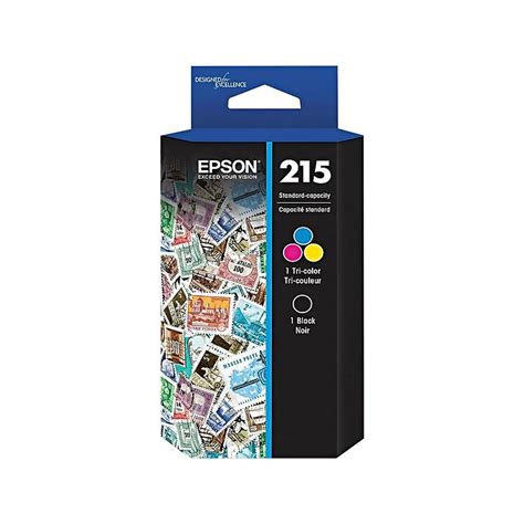 Epson T215 Black/Tri-Color Standard Yield Ink Cartridge, 2/Pack | Quill.com