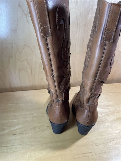 Carlos Santana Boots Women’s Silverado Brown Leather Western Size 9M ...