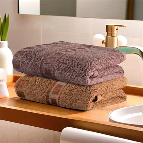 Kuber Industries Pack of 2 Cotton Hand/Face Towels for Men & Women ...