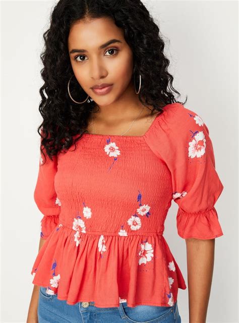 Buy Women Floral Printed Peplum Top Online at just Rs. 599.0 ...