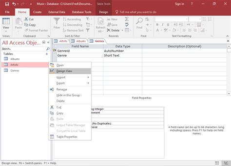 MS Access How to Add a Table in Design View 的图像结果
