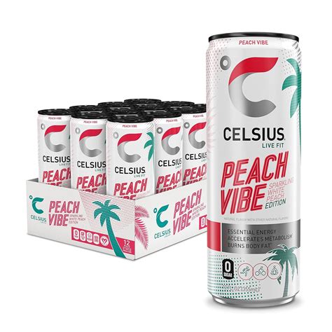 CELSIUS Sparkling Peach Vibe, Functional Essential India | Ubuy