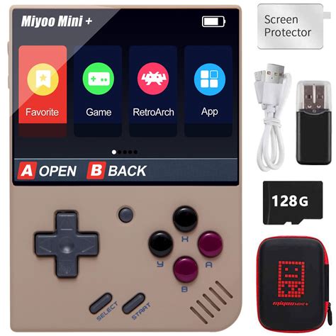 Buy Miyoo Mini Plus Handheld Game Console with Hard Case, 3.5 Inch IPS ...