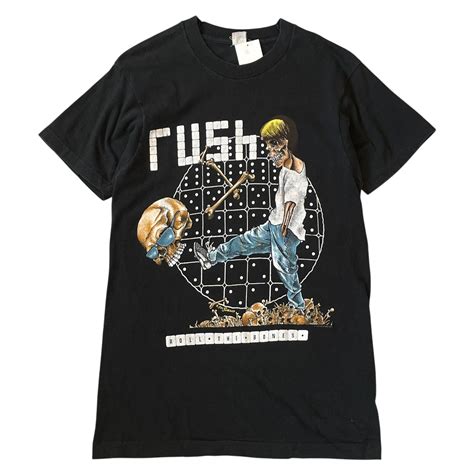 1991s RUSH "ROLL THE BONES TOUR Artwork by Pushead" T-shirt | What’z up