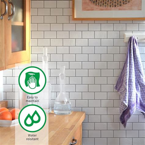 Buy 10-Sheet Peel and Stick Backsplash Tile Wall Sticker, Subway Tile ...