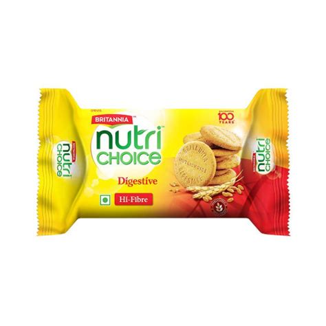 Britannia Nutrichoice Hi Fibre Digestive Biscutis - 100 gm : Buy ...
