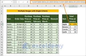 Image result for Sumif Using Multiple Ranges Excel