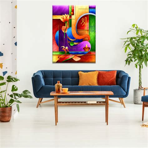 Shree Ganesha Multicolour Wall Art – Myindianthings