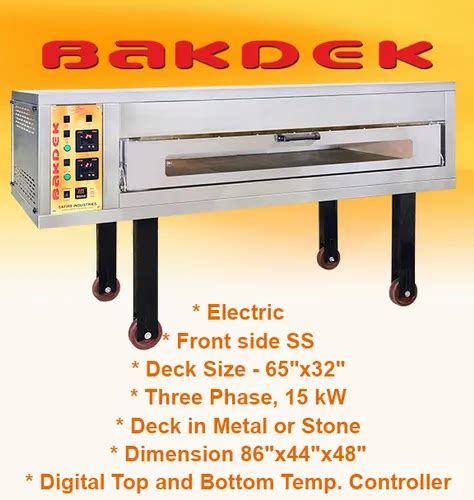 Electric Deck Ovens - Electric Single Deck Oven Big Manufacturer from Pune