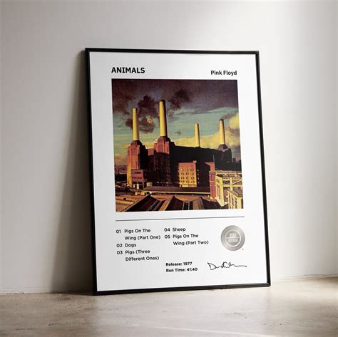 Pink Floyd Animals Album Cover Poster Print High-quality Art Pigs on ...