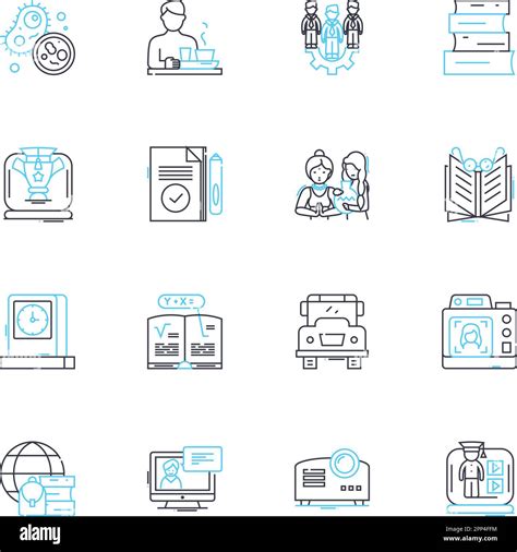 Primary school linear icons set. Education, Learning, Curriculum ...