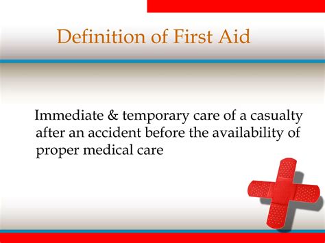 Image result for Define First Aid