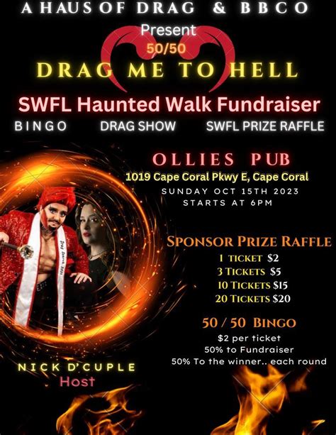 Drag Me To Hell Bingo! SWFl Haunted Walk Fundraiser Bingo & Sponsor ...