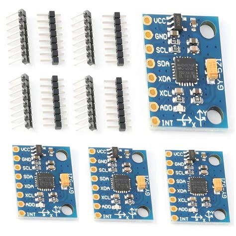 PAMEENCOS 4pcs GY-521 MPU-6050 3 Axis Accelerometer Gyroscope Module 6 ...