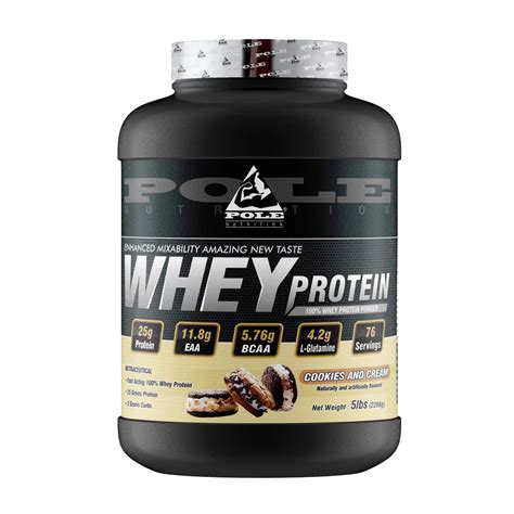 Pole Nutrition Whey Protein-5 Lbs-25g Protein-76 Servings-2.27kg ...