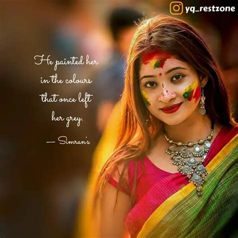 He painted her in the co... | Quotes & Writings by Simran Gill | YourQuote