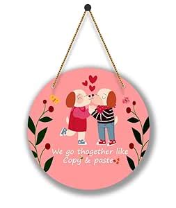 SAF paintings UV Lamined Mdf Round Shape Wall Hanging |Love Theme ...