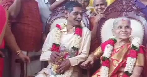 After Knowing Each Other For 30 Years, Man 67, Woman 65, Marry In Old ...