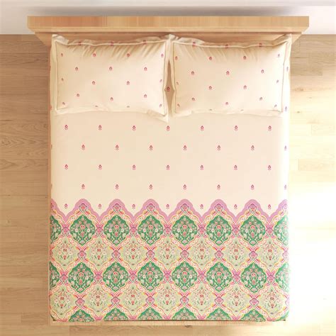Buy Moments Cotton 132TC Printed 3Pcs Queen Bedsheet Set from Home ...