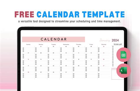 Google Sheets Calendar Template Free