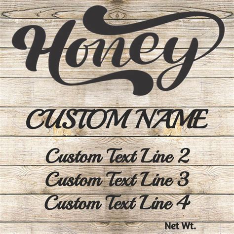 Customized Honey Labels Rustic Free Shipping | Lappe's Bee Supply