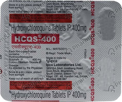 Hcqs 400 MG Tablet (10): Uses, Side Effects, Price & Dosage | PharmEasy