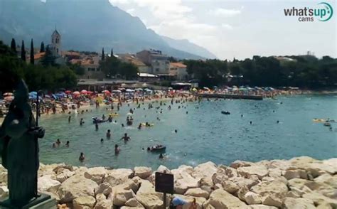 Baška Voda – plaža Nikolina, webcam kamera - LiveCamCroatia, Istraži ...