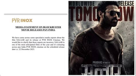 Salaar vs PVR-INOX Conflict: The dispute between Prabhas's film Salaar ...