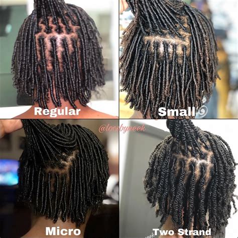 starter locs; micro, small, regular comb coils and two strand twists ...