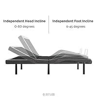 LUCID L300 Ergonomic Upholstered 5 Minute Assembly Dual USB Charging ...