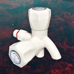 CUROVIT PVC Bib Cock 2 in 1Tap Quarter Turn Fitting for Bathroom and ...