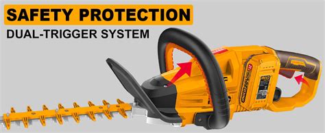 INGCO Cordless Tools INGCO Cordless Hedge Trimmer, with 2 pcs Batteries ...