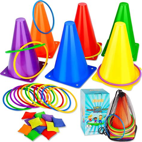 Eocolz 3 in 1 Carnival Games Set, Soft Plastic Cones India | Ubuy