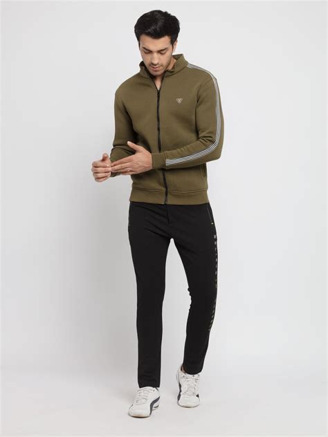 Buy Olive Zipper Sweatshirt for Men | Status Quo