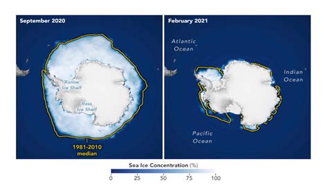 ¿Cuán grande es la Antártida? Comparación de tamaño y cambios estacionales
