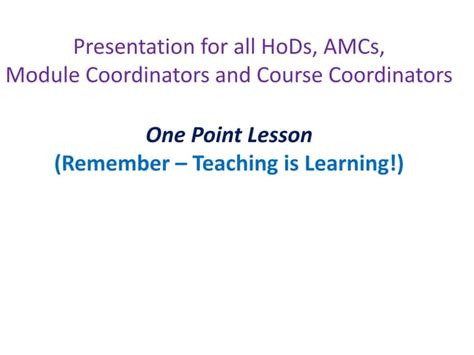 Image result for One Point Lesson TPM Examples PDF