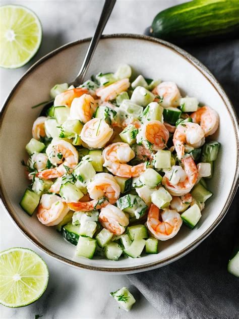 Fresh and Zesty Cucumber Shrimp Salad