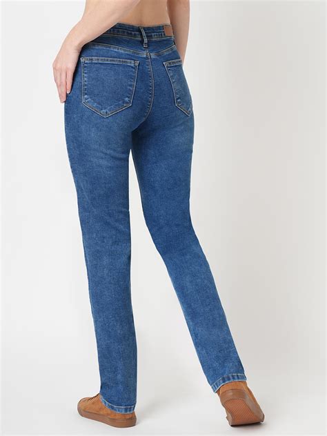 Buy Women High-Rise Slim Straight Fit Jeans | Kraus Jeans